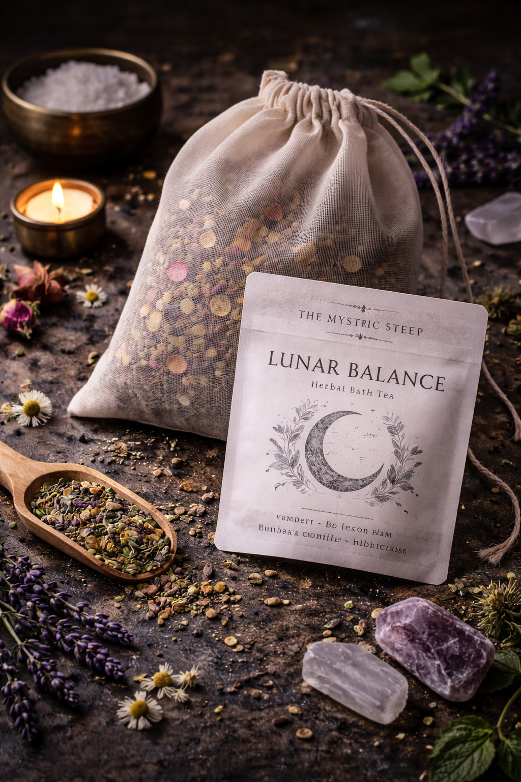 Lunar Balance Bath Tea | Herbal Bath for Monthly Rituals