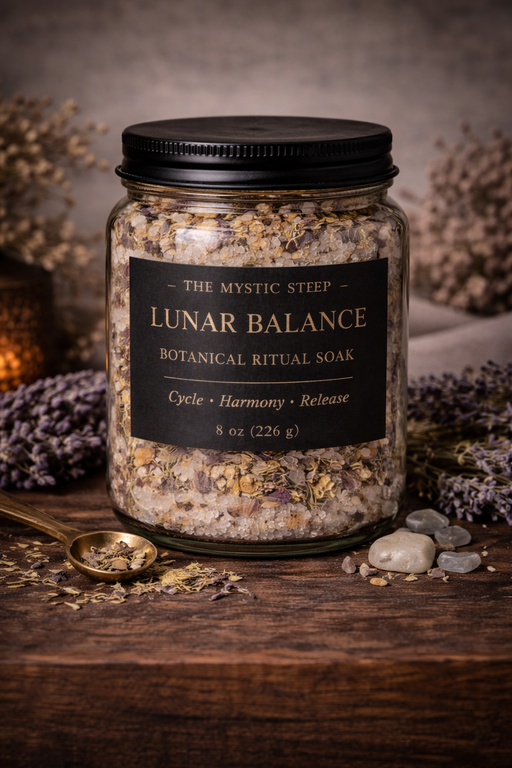 Lunar Balance Ritual Bath Soak | Hormonal Support & Grounding