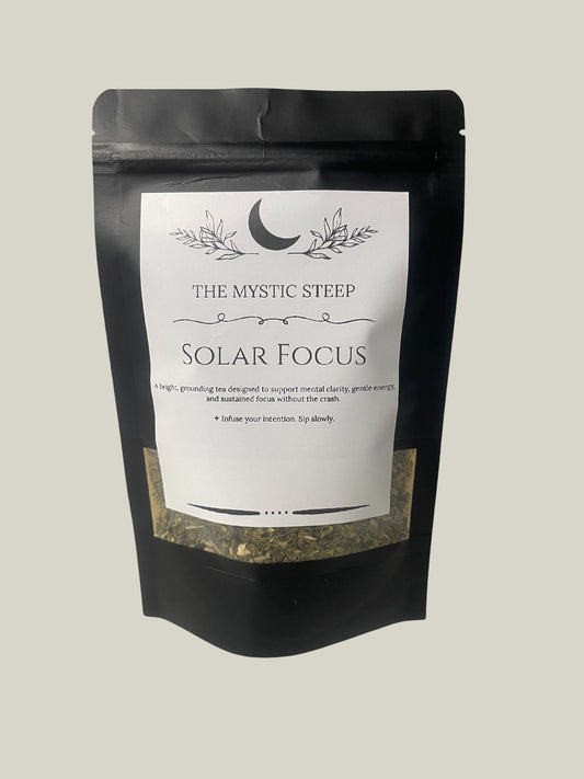 Solar Focus Herbal Tea | Energy & Mental Clarity Blend (Contains Caffeine)