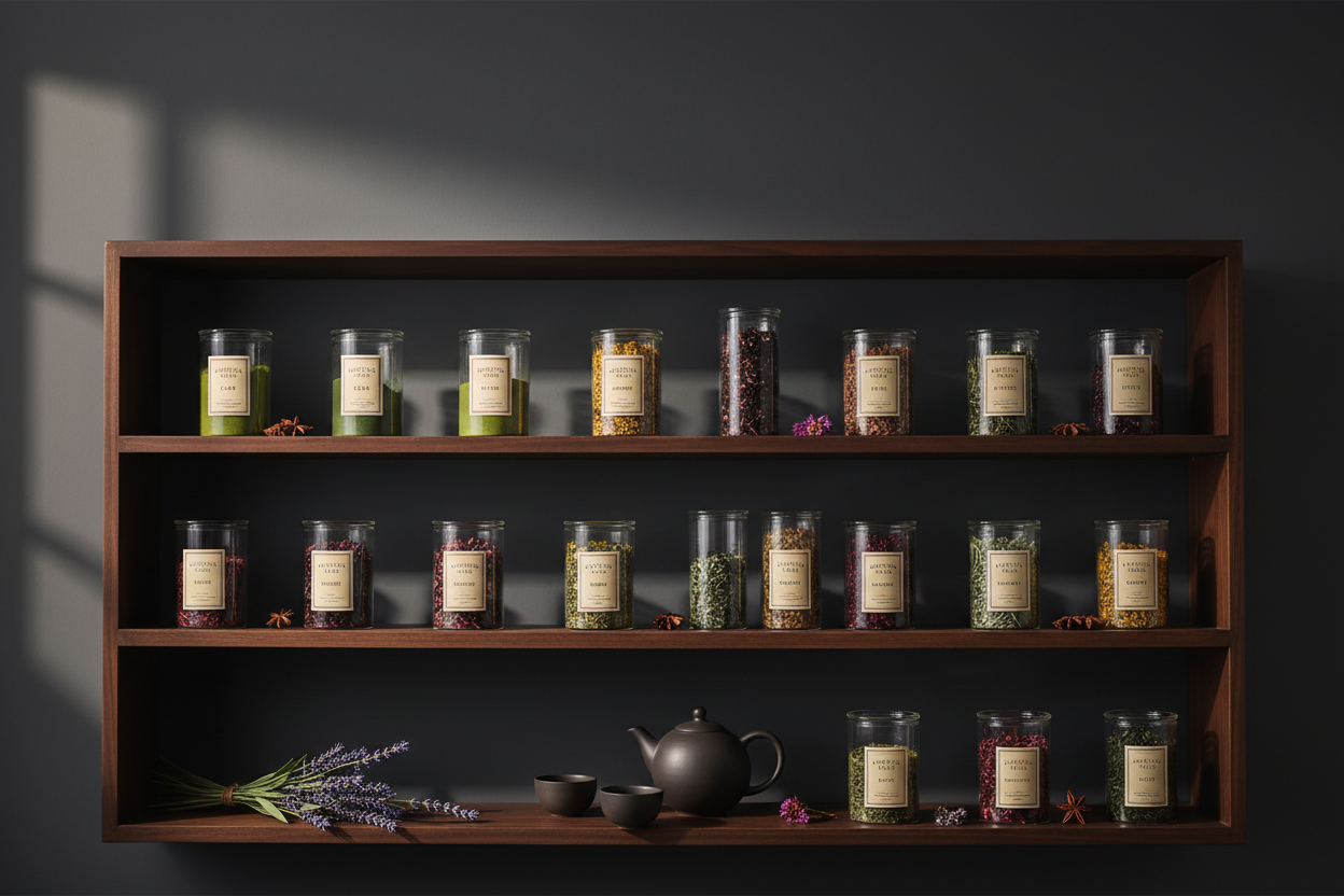 Minimalist apothecary display